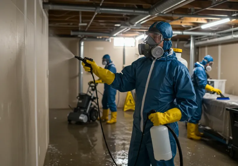 Basement Sanitization and Antimicrobial Treatment process in Newton County, MO